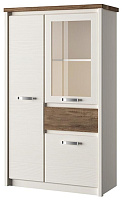 АНРЭКС SOMMA Шкаф с витриной 1V1D1S2N, цвет дуб сонома/сосна каньон (2 уп) Шкаф