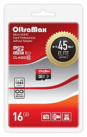 OLTRAMAX 16GB microSDHC Class 10 UHS-1 Elite [OM016GCSDHC10UHS-1-ElU1 w] Карта памяти