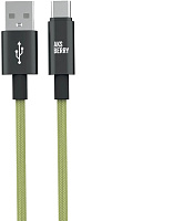 AKSBERRY (6900295560019) X163 Nylon silk USB-A - Type-C, салатовый Кабель