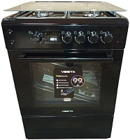 VESTA Valencia VGE 6042.1245678 черная Плита газоэлектрическая VESTA Valencia VGE 6042.1245678 черная