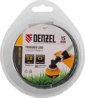 DENZEL Леска для триммера двухкомпонентная эллипс, 3,0мм х 15м, блистер EXTRA CORD 96257 Леска для триммера