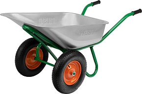 PALISAD Тачка садово-строительная, 2-х колесная, усиленная, грузоподъемность 320 кг, объем 100л 689233 PALISAD Тачка садово-строительная, 2-х колесная