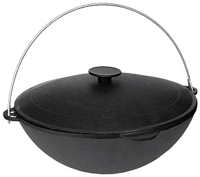 ГАРДАРИКА 1608-3 Туризм чугунный походный татарский 8,0л и крышкой д.36см Казан