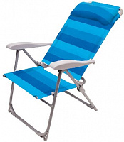 NIKA Кресло-шезлонг складное синий (сетка) К2/С Кресло-шезлонг