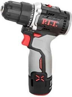 P.I.T. Дрель аккум. бесщёточная PBM12K-10B/1 X-DRIVER (12В, 35Нм, 10 мм, 2ск, 1 акб 2,0Ач, ЗУ, кор.)