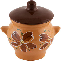 БОРИСОВСКАЯ КЕРАМИКА Горшок 0,65 л для жаркого Цветы (006692)
