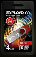 EXPLOYD 4GB 530 красный [EX004GB530-R] USB флэш-накопитель