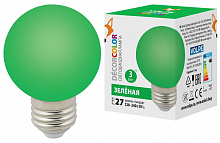 VOLPE LED-G60-3W/GREEN/E27/FR/С ЭЛЕКТРИКА