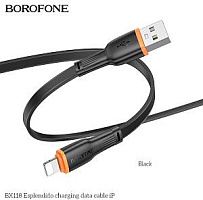 BOROFONE (6941991120923) BX118i USB 2.4A для Lightning , черный Кабель