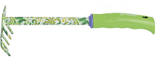 PALISAD Грабли 5-зубые, 85х310 мм, стальные, пластиковая рукоятка, FLOWER GREEN 62039 Грабли