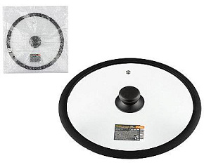 MALLONY Крышка стеклянная C-type с силиконовым ободком CAPPELLO-C, 28 см (003663) Крышка