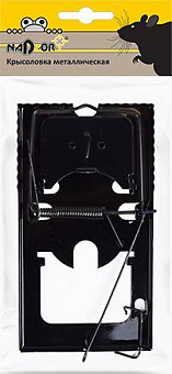 NADZOR Крысоловка металлическая , 16,2*8,8 см, в упаковке с хедером, MOUSE2 Крысоловка металлическая