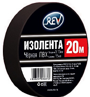 REV 28681 3 ПВХ 0,13*15мм Черная 20м Изолента ПВХ