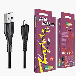 MORE CHOICE (4627151196947) K22m USB 2.4A для micro USB - 1м Black Кабель