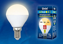 UNIEL (UL-00002375) LED-G45-6W/WW/E14/FR/MB PLM11WH Лампочки светодиодные