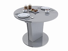 BONMEBEL Bergamo Стол-трансформер-6 (круглый) эмаль серый глянец (2 пак.) Стол-трансформер