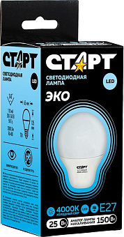 СТАРТ (465) LEDGLSE27 25W 40 WS 10/101 черный Лампа светодиодная