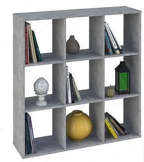 POLINI Стеллаж Polini Home Smart Кубический 9 секции, бетон (1кор) Стеллаж