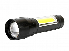 ULTRAFLASH E1337 (фонарь аккум 3,7В, черный, XPE + COB LED, 3 Ватт, 3 реж., бокс) Cветодиодный фонар