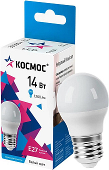 КОСМОС LkecLED14wGL45E2745 14W/E27/4500K Лампа светодиодная