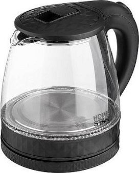 HOMESTAR HS-1053 black (1,2л. стекло) Чайник