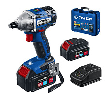 ЗУБР GB-250-42 20В бесщеточный гайковерт, 2 АКБ (4Ач), в кейсе, Профессионал Бесщеточный гайковерт