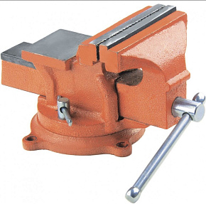 SPARTA Тиски слесарные, 100 мм, поворотные, с наковальней 186235 Тиски