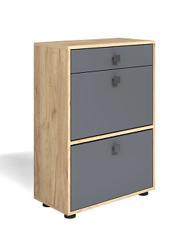 БИТЕЛ МЛ-7 ДУБ ЗОЛОТОЙ КРАФТ/СЕРЫЙ ГРАФИТ Обувница