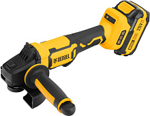 DENZEL Машина шлифовальная угловая аккумуляторная бесщет. AGH-BL-20-125, Li-Ion, 20 В//