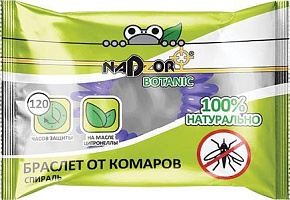 NADZOR Браслет от комаров «РЕЗИНКА», БИО, Botanic BRBIO1 Браслет от комаров
