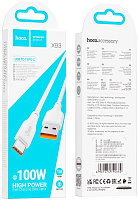 HOCO (6931474790729) X93aa 100W USB 3.0A 100W для Type-C Type-C ,2м - белый Кабель