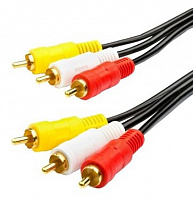 EXPLOYD EX-K-1402 Кабель 3 RCA-3 RCA 2.0M чёрный Аудиокабель