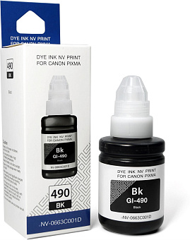 NV PRINT Чернила NVP GI-490BK (NV-0663C001) для Canon Pixma G1400/G2400 (135 мл) Black (в коробке) совместимые Чернила