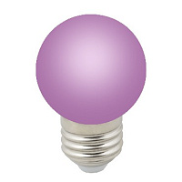 VOLPE (UL-00005652) LED-G45-1W/PURPLE/E27/FR/С Лампа декоративная светодиодная