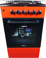 VESTA Valencia VGE 50 10-E Красный ГК Плита газоэлектрическая VESTA Valencia VGE 50 10-E Красный ГК