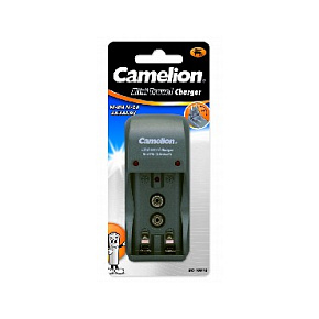 CAMELION (8181) BC-1001A TITANIUM (BC-1001A, ЗУ для 2хAA, AAA или 1X9V, 200мА, складная вилка, таймер ) Элементы питания