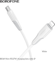 BOROFONE (6941991121968) BX119ia USB 3.0A PD 27W для Lightning ng 8-pin Type-C - 1м , белый Кабель