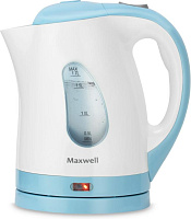 MAXWELL MW-1014 B 1.7л. 2200Вт белый/голубой Чайник