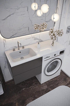 PAOLA Bella 1200 L Белый Раковина-столешница подвесная на стиральную машину