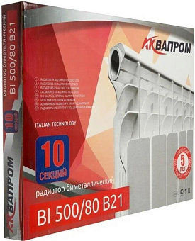 АКВАПРОМ BI 500/80 B21 10 секций Радиатор