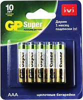 GP (17414) Super Alkaline 24A/IVI-2CR10 AAA (10шт) блистер