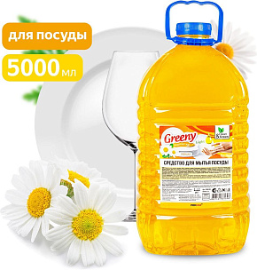 CLEAN&GREEN Средство для мытья посуды "Greeny" Light "Ромашка" 5 л. Clean&Green CG8169