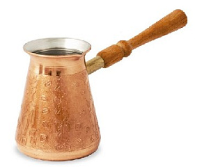 TIMA А-300с Арабика медная средняя 0,30л (цельная) с сьемной ручкой Турка