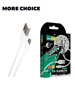 MORE CHOICE (4627151197302) K14m USB (m)-microUSB (m) 0.25 м белый Кабель