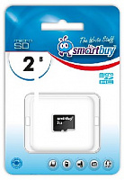 SMARTBUY (SB2GBSD-01) MicroSD 2GB+адаптер Карта памяти