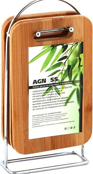 AGNESS 897-033 бамбук 23*15*1,0см Доска разделочная