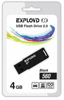 EXPLOYD 4GB 560 черный [EX-4GB-560-Black] USB флэш-накопитель