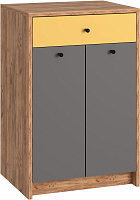 МЕБЕЛЬ-КОМПЛЕКС JAM Комод 1Я Дуб крафт табачный/Серый шифер/Сэнд Модульная мебель