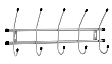 ИСТОК Вешалка настенная "Стандарт 5" 5 кр. арт.ВНС53 (10 шт/уп), цв.Серый металлик Вешалка настенная