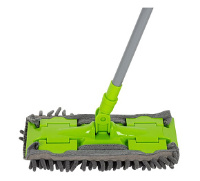 РЫЖИЙ КОТ Швабра для пола с насадкой из микрофибры CLAMP на защелках (310460) Швабра